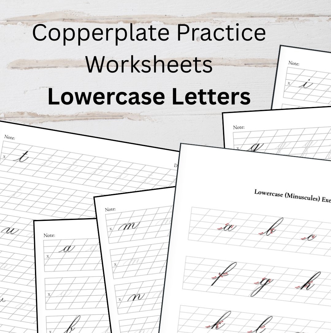 Copperplate Lowercase Worksheets