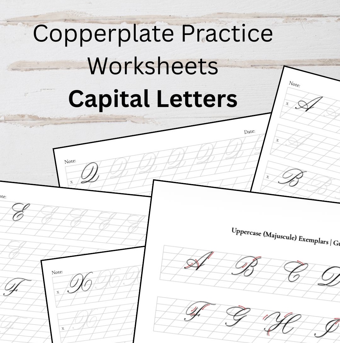 Copperplate Uppercase Worksheets