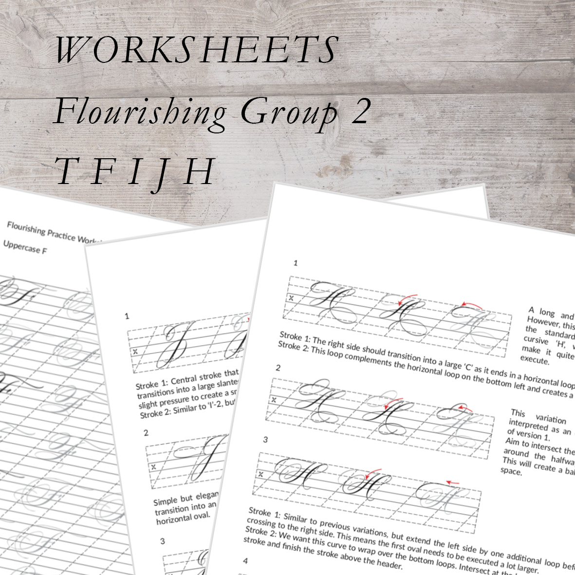 Flourishing Capitals Worksheets Group 2
