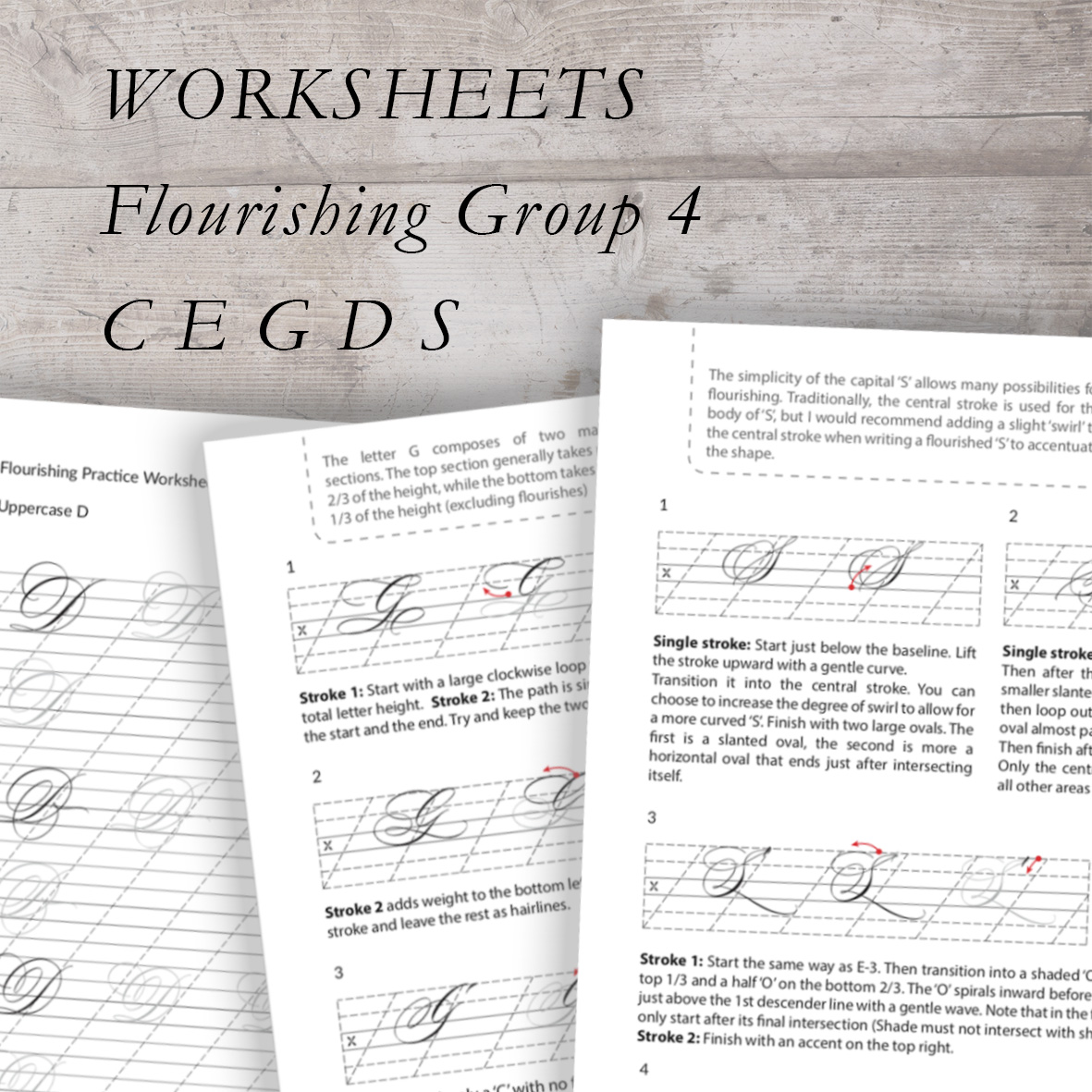 Flourishing Capitals Worksheets 4