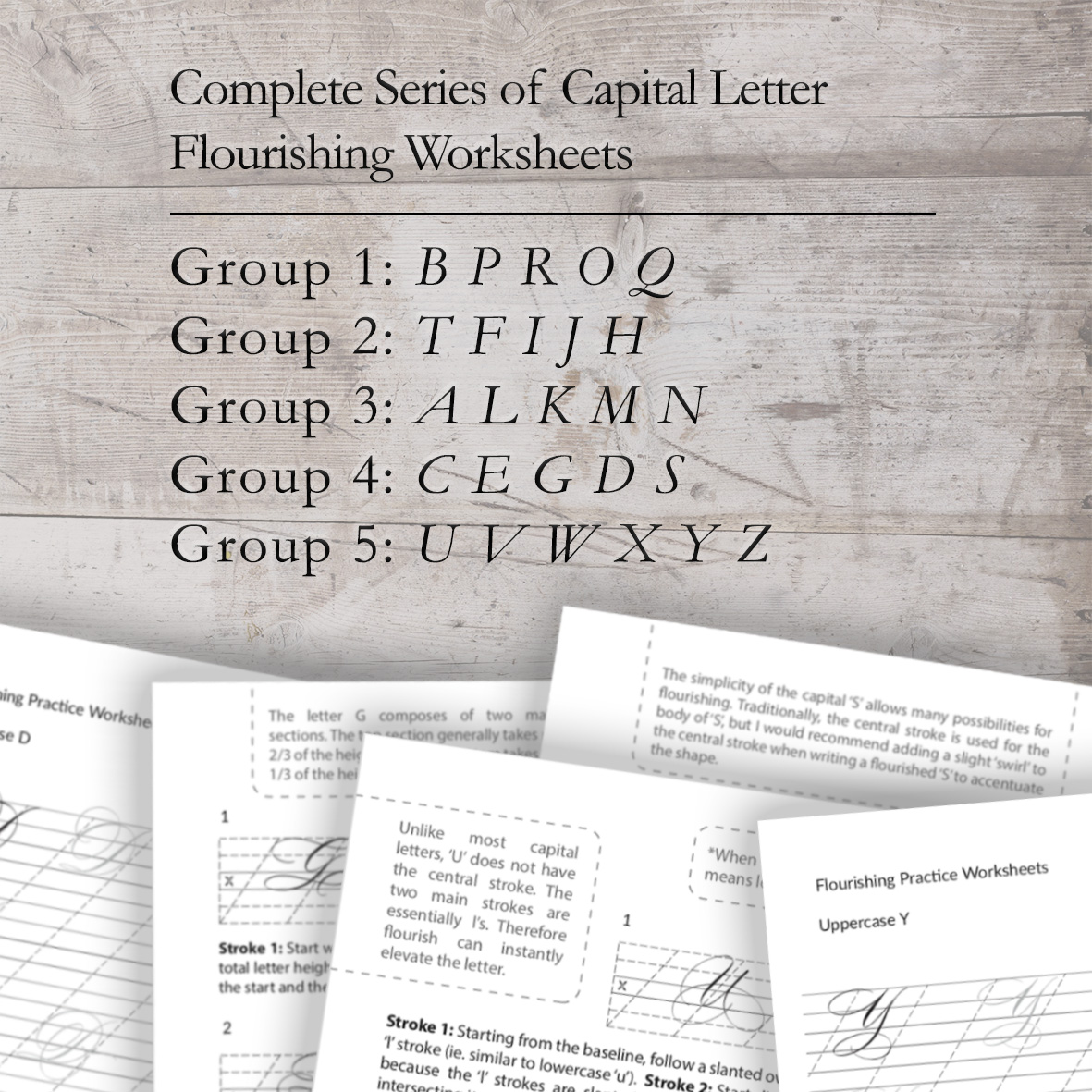 Full Uppercase Flourishing Set